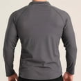 thumbnail image 5 of Stamzod Mens Shirts Summer Solid Color Crewneck Slim Fit Stretch Gym Shirts Activewear Casual Athletic Running Long Sleeve Shirts for Men Dark Gray XL, 5 of 7