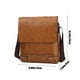 thumbnail image 3 of Bolso de hombro cruzado texturizado de cuero premium, correa ajustable, bolso espacioso y ligero para viajar, trabajo diario necesario, bolso de hombro cruzado, unisex, 3 of 8