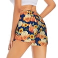 thumbnail image 2 of Uemuo fall Pumpkin Daisy Pattern Women's Athletic Shorts High Waisted Running Shorts with Liner Pockets Gym Elastic Workout Shorts-X-Large, 2 of 9