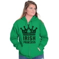 thumbnail image 4 of St Patricks Day Irish Princess Zip Hoodie Sweatshirt Women Brisco Brands 4X, 4 of 6