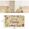 thumbnail image 4 of Protikol Give Thanks Fall Thanksgiving Welcome Door Mats Low-Profile Yard Non-Slip Doormat Indoor Outdoor Entryway Decor Throw Rug Burlap 17 X 30 Inch, 4 of 5