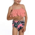 thumbnail image 3 of GYRATEDREAM Girls Women 2-Pieces Bikini Set Ruffle Bathing Suit Floral Halter Swimsuit, 3 of 8