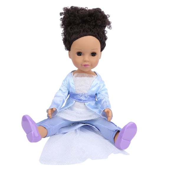 Muñeca de juguete para niños BuyWeek Muñeca de bebé de pelo rizado Vinilo Altura 14,5 pulgadas/36,83 cm