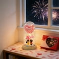 thumbnail image 4 of Valentines Day Heart-shaped Preserved Flower Night Light - Decorations 2026 & Valentine's Day Gifting, Decorative Table Lamp for Restaurant/Bedroom/Bar, for Women on Anniversary, 4.33*8.66in, C, 4 of 6