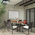 thumbnail image 2 of Costway Set of 6 Patio Rattan Dining Chairs Cushioned Sofa Armrest Garden Deck, 2 of 5