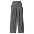 thumbnail image 7 of Edvintorg Women's Casual Pants Elastic Waisted Loose Wide Leg Lightweight Trouser with Pockets Women Clothing Dark Gray XL, 7 of 7