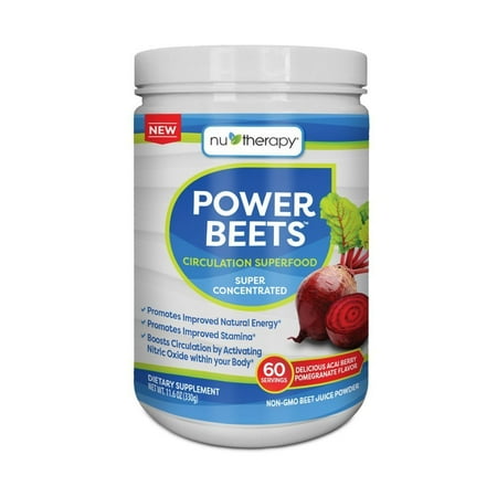 - Nu-Therapy Power Beets Powder, Berry Pomegranate, 11.6 oz, 60 serving