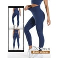 thumbnail image 6 of QAFOPEH Women High Waisted Back Cross Strappy Butt Lifting Solid Color Legging, 6 of 7