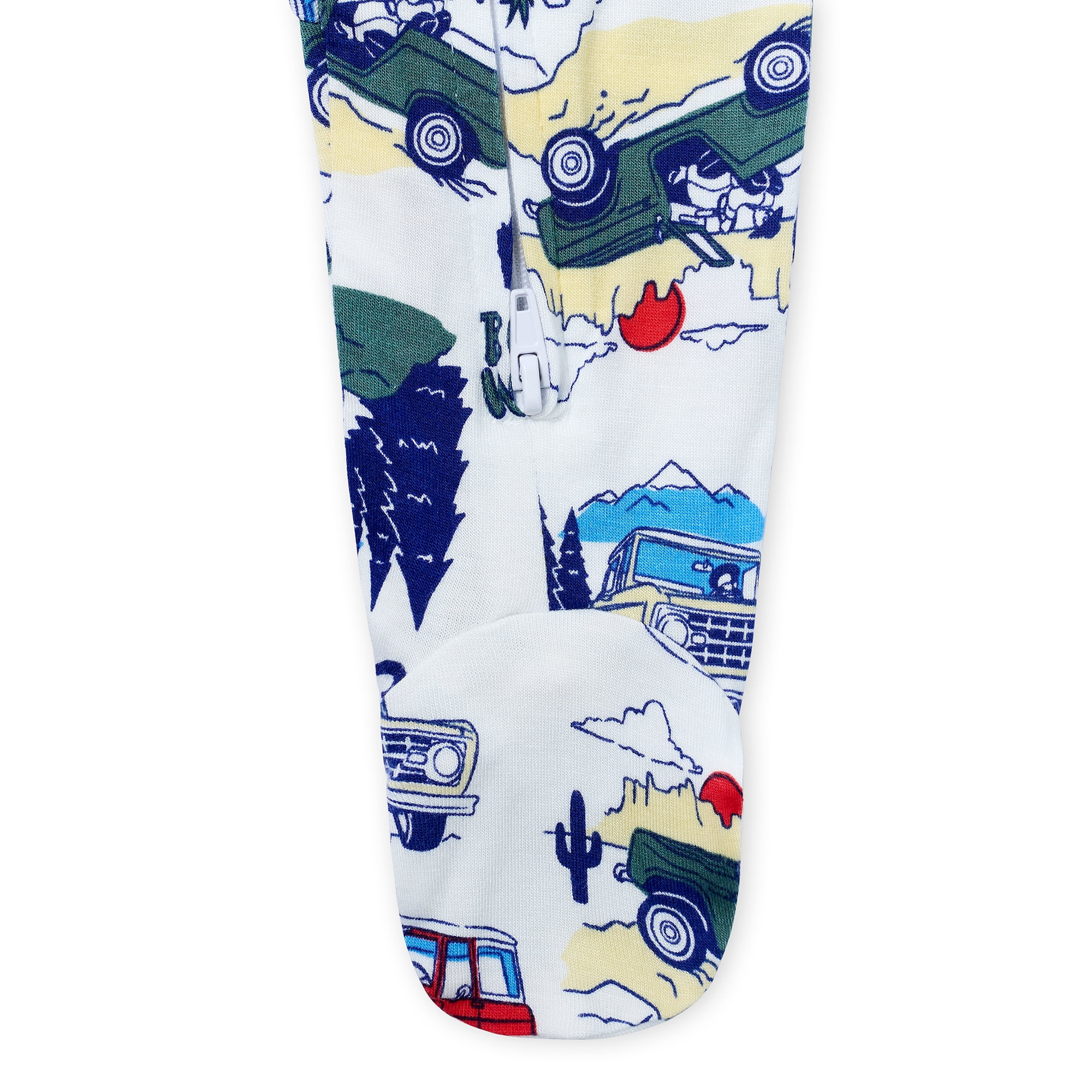 Character Baby Boys or Girls Cozy and Comfortable Viscose Two-Way Zip Footed Sleep 'N Play One-Piece Pajamas, Sizes 0M–6/9M