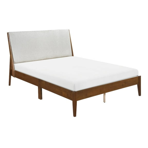 Lexicon Jasper Chenille Queen Platform Bed in Light gray