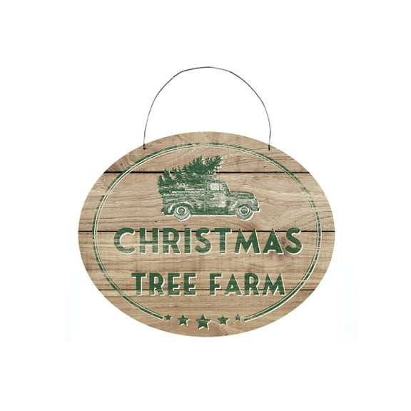 Melrose 83871 Christmas Tree Farm Sign, 8-inches Height, MDF