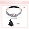 thumbnail image 2 of Uxcell 2 Pairs High Heels Shoe Straps, Rhinestone Elastic Shoe Straps Heels Detachable Ankle Straps Replacement Shoelace Crystal for Women Loose Slippers Sandals, Gris + Plateado degradado, 2 of 7