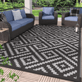 thumbnail image 2 of Alfombra de poliéster Liuanngg para exteriores, 1,8 x 2,7 m, para patio, sala de estar, balcón, picnic, playa, estilo bohemio., 2 of 8