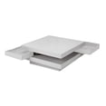 thumbnail image 3 of Benjara Zeny 32 Inch Coffee Table with 2 Drawers, Square White Lacquer Wood Top, 3 of 5