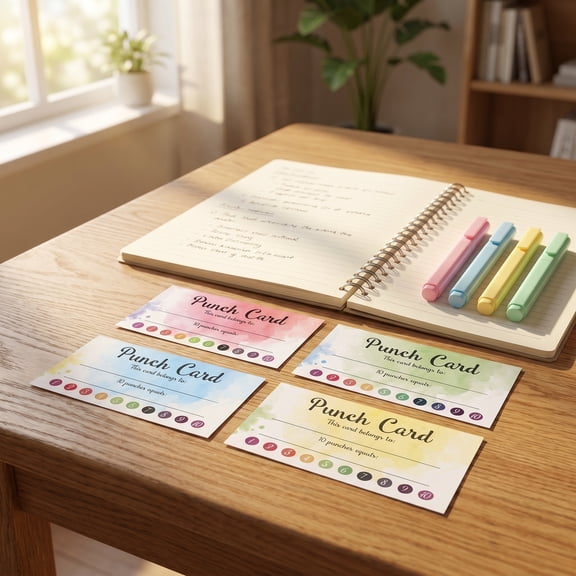 LOLIPPYY 200Pcs Student Rewards Punch Cards for Classroom Motivation with Flexible Usage and Bright Cartoon Appeal
