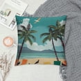 thumbnail image 2 of Chilfamy Tropical Beach Throw Pillow Covers Summer Palm Decorative Pillow Cover Outdoor Garden Cushion Covers for Home Decor Patio（Tropical Palm）, 2 of 5