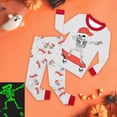 thumbnail image 2 of CAUYDY 2 Piece Girls Boys Halloween Pajamas Kids Pumpkin Ghost Graphic Long Sleeve Top and Pants Pajamas Pjs Sleepwear Set for Toddler Little Boys,2-3 Y, 2 of 5