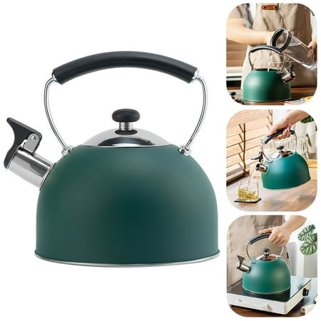 

Ritualay Whistling Teapot Whistle Tea Kettle Stove Top 2.5L Gas Teakettle With Handle Portable Anti-Rust Camping Large Capacity