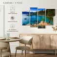 thumbnail image 4 of Elephant Stock Mesmerizing Lake Tahoe Wall Art - Horizontal Multi Panel Canvas - Living Room Wall Decor - Nature Multi Panel - Gray And Beige Decor - 30" x 18", 4 of 4