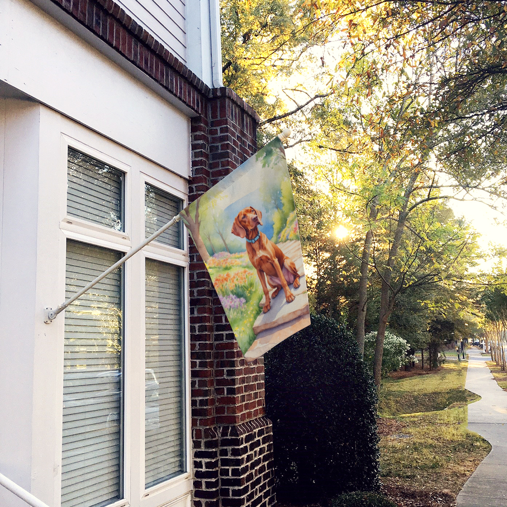 Vizsla Spring Path House Flag 28 in x 40 in