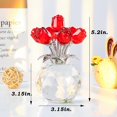 thumbnail image 2 of YWHL Handmade Crystal Pink Rose Flower Figurine with Round Vase, Rose Gifts for Girlfriend Wife Sister, Romantic Gifts for Mom on Mother's Day Birthday Anniversary, Wedding Home Decorations, 2 of 10