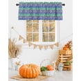 thumbnail image 2 of Valances for Windows, Vintage Animal Abstract Green Purple Rabbit Floral Rod Pocket Short Window Valance Curtains Holiday Window Treatment for Kitchen Living Room Bathroom, 54"x18", 2 of 6