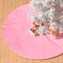 Magshion 47" Christmas Tree Skirt, Velvet for Merry Christmas Party Christmas Tree Decorations, Pink