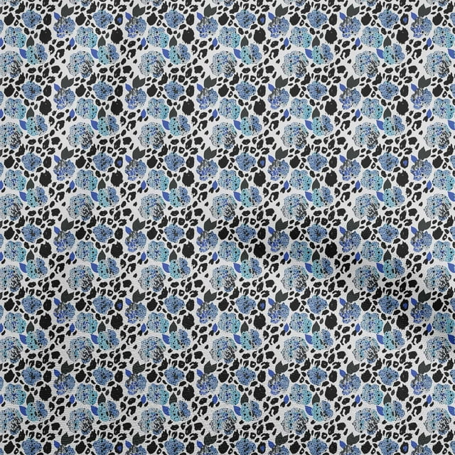 oneOone Velvet Medium Blue2 Fabric Texture Craft Projects Decor Fabric Printed By The Yard 58 Inch Wide