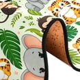 thumbnail image 5 of Cute Lion Tiger Monkey Elephants Hallway Runner Rug 2'X6' Non-Slip Washable Carpet Runner Kitchen Entryway Laundry Bedroom, 5 of 7
