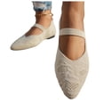 thumbnail image 4 of DIVVce Mary Jane Shoes Women Knit Pointed Toe Comfortable Slip On Casual Breathable Lightweight Daily Footwear, 4 of 7