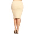 thumbnail image 3 of Women's Plus size Trendy Style Knee Length Solid Pencil Skirt, 3 of 4