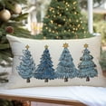 thumbnail image 5 of Christmas Throw Pillow Cover 12x20 Inch Light Blue Christmas Tree Decorations Outdoor Winter Holiday Xmas Decorative Lumbar Throw Pillow Case for Home Sofa Couch Bedroom Living Room Decor, 5 of 6