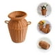thumbnail image 2 of 1 unid casero decorativo flor canasta simulación ratán tejido de flores tejido (marrón claro), 2 of 8