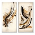 thumbnail image 2 of Designart "Movement in Brown and Black I" Abstract Minimalism Framed Wall Art Set Of 2 - Brown Abstract Frame Gallery Set For Office Decor, 2 of 6