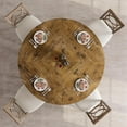 thumbnail image 3 of Studyset Round Dining Table, 47 Inch Round Dinner Table for 4, Industrial Kitchen Table with Wooden Top and Metal Base for Home Dining Room or Living Room【Only Table】, 3 of 7