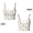 thumbnail image 6 of Rateoe Summer Floral Print Womens' Sports Bras Scoop Neck Sports Vest- Padded U Back Seamless High Impact Support, 6 of 7