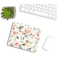 thumbnail image 3 of Pink and Green Flowers Mouse Pad 9.5x7.9x0.12 Inch Rectangular Desk Accessories with Floral Roses, Perfect for Home and Office Use, Add a Touch of Elegance, 3 of 5