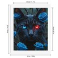 thumbnail image 2 of Paint By Numbers Kit for Adults Beginner - Cat Dual Eyes Blue Roses DIY Canvas Painting Kits for Adults, Frameless Paint By Number for Adults for Home Wall Decor 16x20 Inch, 2 of 7