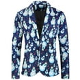 thumbnail image 6 of Men Long Sleeve Casual Button Christmas Printed Suit Jacket Two piece Set Holiday Festive Theme Funny Suits, 6 of 7