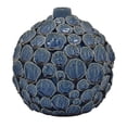 thumbnail image 2 of Jarrón Benzara Remus de Cerámica Esmaltada Azul con Relieve de Piedras, 2 of 5