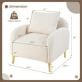thumbnail image 3 of Gymax Fauteuil d'Appoint Moderne Fauteuil de Loisirs Rembourré avec Coussin, 3 of 10