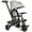 Gris, variante sur Qaba Tricycle pour Bébé 4 en 1 Tricycle avec Siège Réversible à Angle Ajustable Poignée Amovible Auvent Main Courante Ceinture Rangement Repose-Pieds Frein Embrayage pour 1-5 Ans Noir