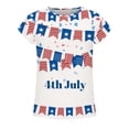 thumbnail image 4 of Midsumdr 4th of July womens summer tops Casual American Flag Print Shirts Short Sleeve T-Shirt Blouse Tops, 4 of 5