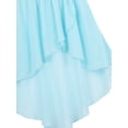 thumbnail image 5 of renvena Girls' Chiffon Hi-Low Dance Skirt Lyrical Ballet Jazz Latin Dance Dress 6-16 Light_Blue 10, 5 of 7
