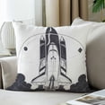 thumbnail image 3 of LALILO Throw Pillow Covers Space Shuttle Take Fire And Smoke White Cushion Cover 18" x 18", 2 Pack, 3 of 6