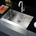 thumbnail image 4 of ANZZI Elysian 32.88'' L x 20.75'' W Single Bawl Farmhouse Kitchen Sink with Drain Assembly, 4 of 6