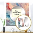 thumbnail image 3 of Designart "Luminous Liquids in Blue and Pink I" Abstract Square Mirror For Wall Decor - Large Blue Square Mirror Printed Wall Decor - Transitional Square Living Room Mirror, 3 of 5