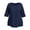 Navy//teacher shirts for women, variant on 3/4 Sleeve Womens Plus Size Layered Tunic Top Casual Boho Crew Neck Trendy Summer Blouses Navy 5XL