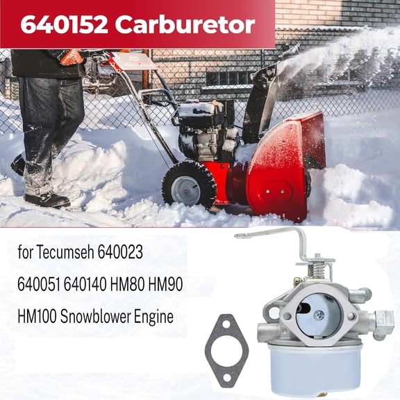 Carburetor Fits Tecumseh HM80 HM100 640152A 640152 Snowblower for 7HP 8HP 9HP Engines