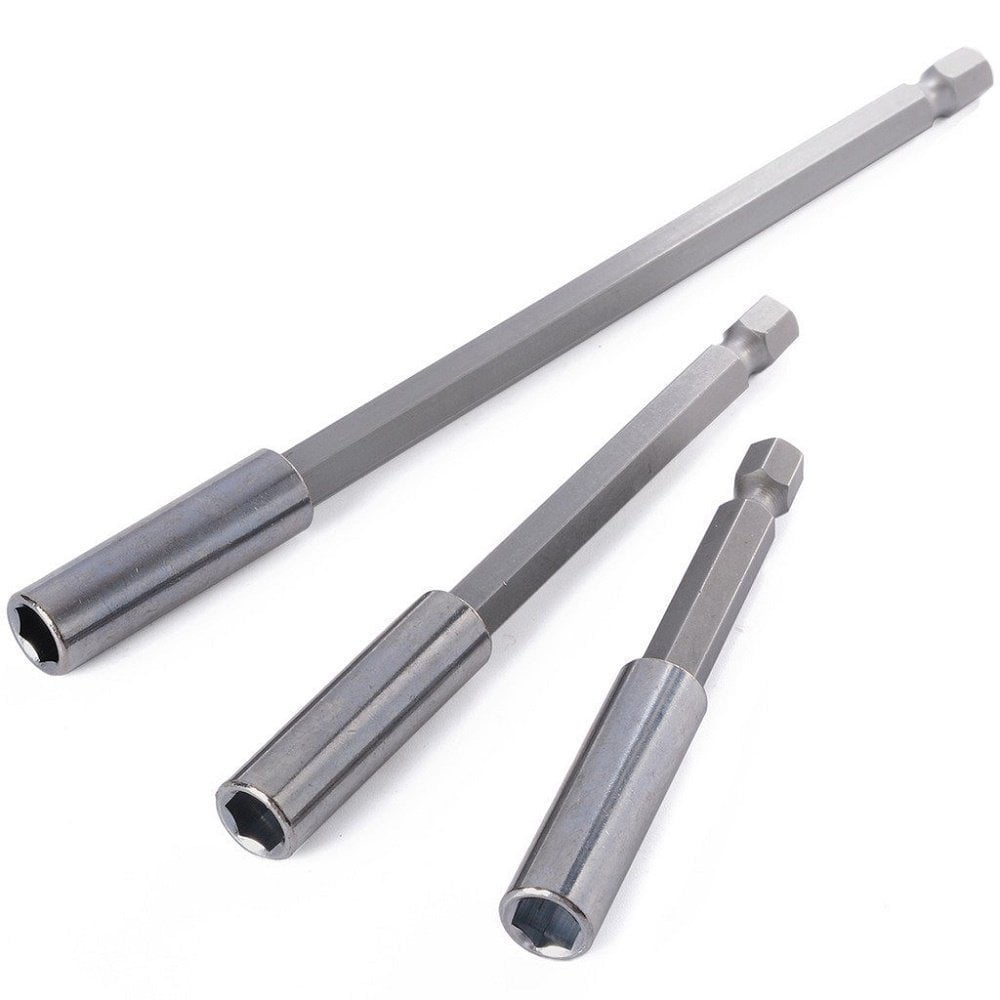 Bit Holder Extension 3 Piece Set 2”, 4”, 6” Extensions For